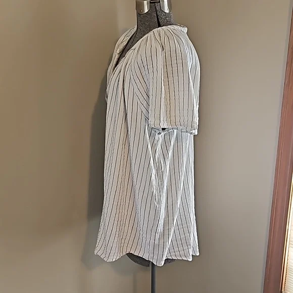 Joie striped shirt with button down vee - Picture 2 of 7